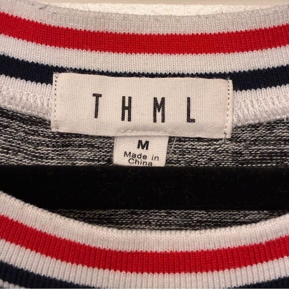 ANTHROPOLOGIE THML Long Sleeve Sweater Top Gray Women’s Size Medium - Picture 3 of 4